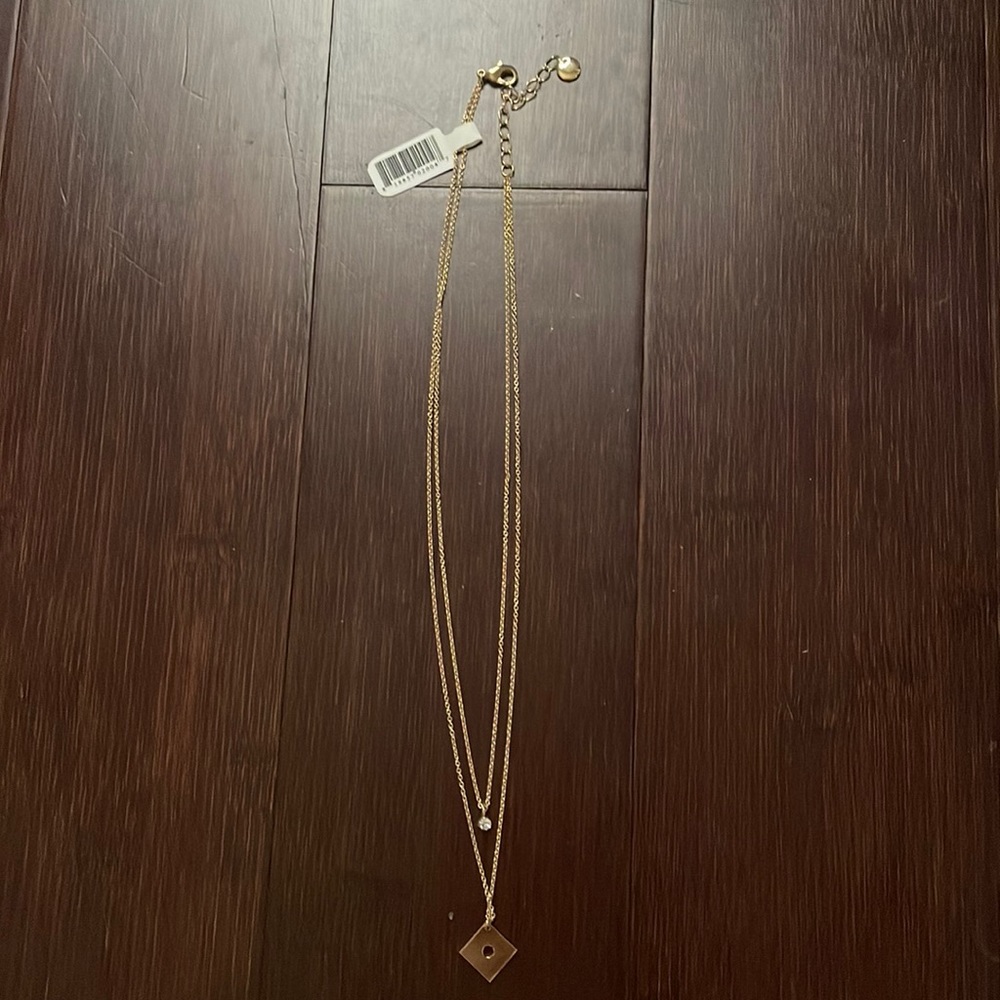 Tiered Gold And Diamond Rhinestone Necklace